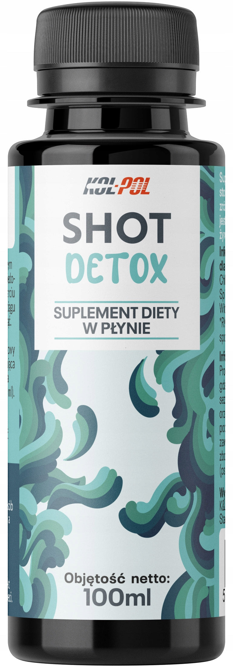 SHOT DETOX 100ml Chlorella Spirulina Vitamin C Liquid Supplement Kol-Pol