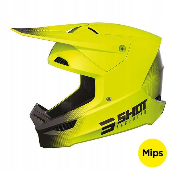 SHOT RACE RAW NEON YELLOW MATT HELMET S MIPS
