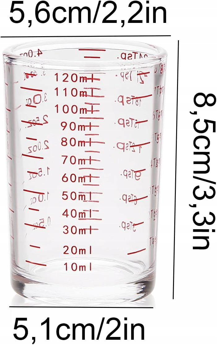 SHOT SCOOP 120 ML GRADUATED GLASS CUP BARTENDING JIGGER FOR BAR Brand no brand