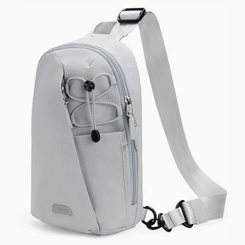 SHOULDER BAG GREY RFID LOCK WALK DAILY STRAP ADJUSTABLE