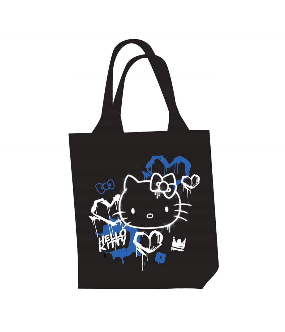 SHOULDER BAG HELLO KITTY WOVEN BLACK NEON