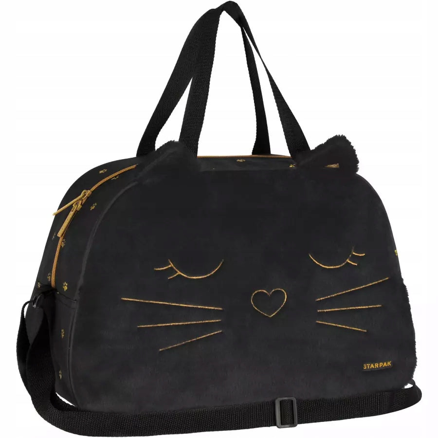 SHOULDER BAG STARPAK BLACK KITTEN FUR SCHOOL GIRL 553187 Manufacturer code TORBA NA RAMIĘ STARPAK CZARNY KOTEK FUTERKO