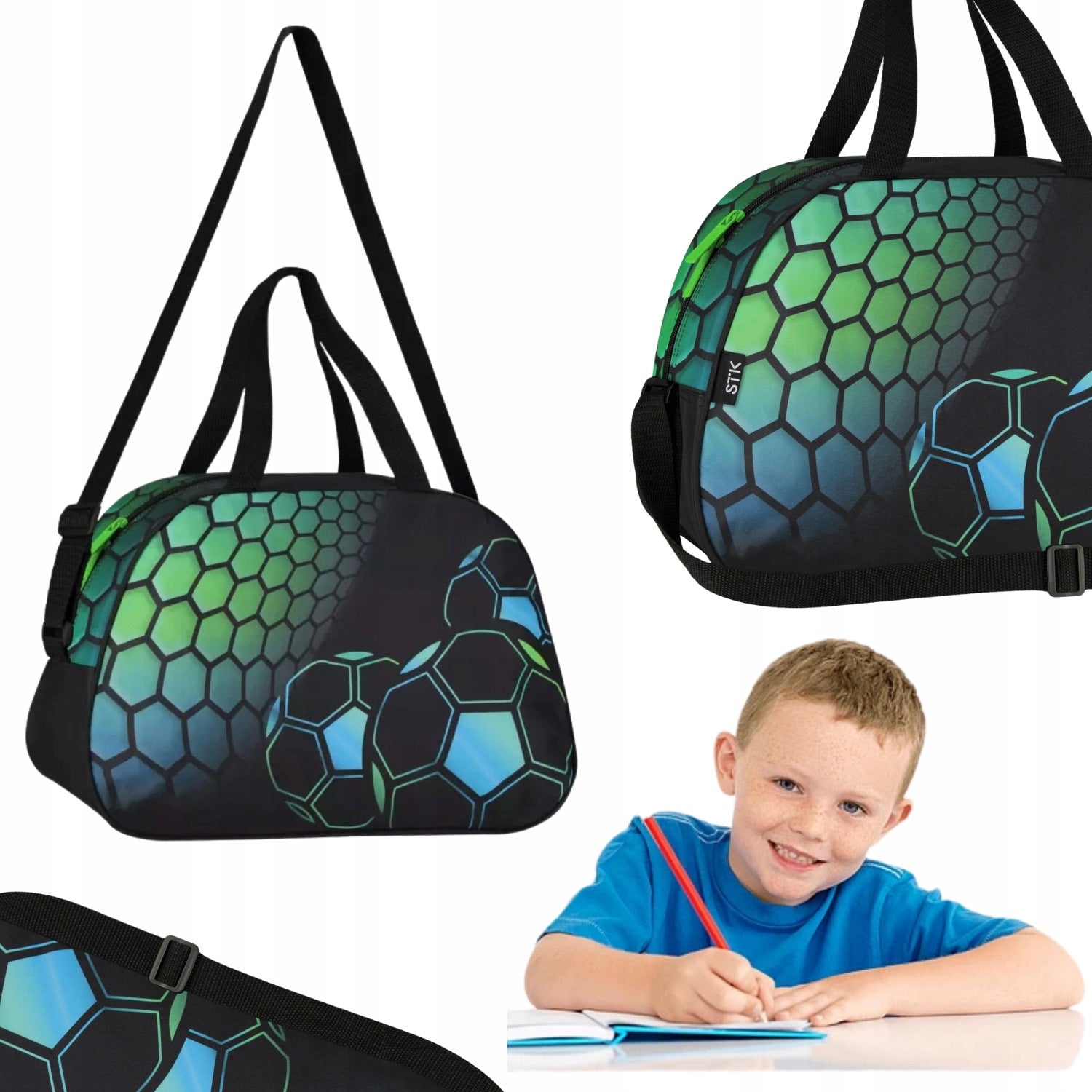 SHOULDER BAG STARPAK FOOTBALL CHAMELEON SCHOOL GIRL