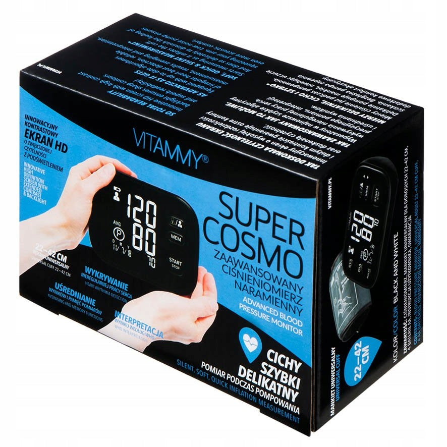 SHOULDER BLOOD PRESSURE MONITOR ARRHYTHMIA 22-42CM COSMO Packaging status original