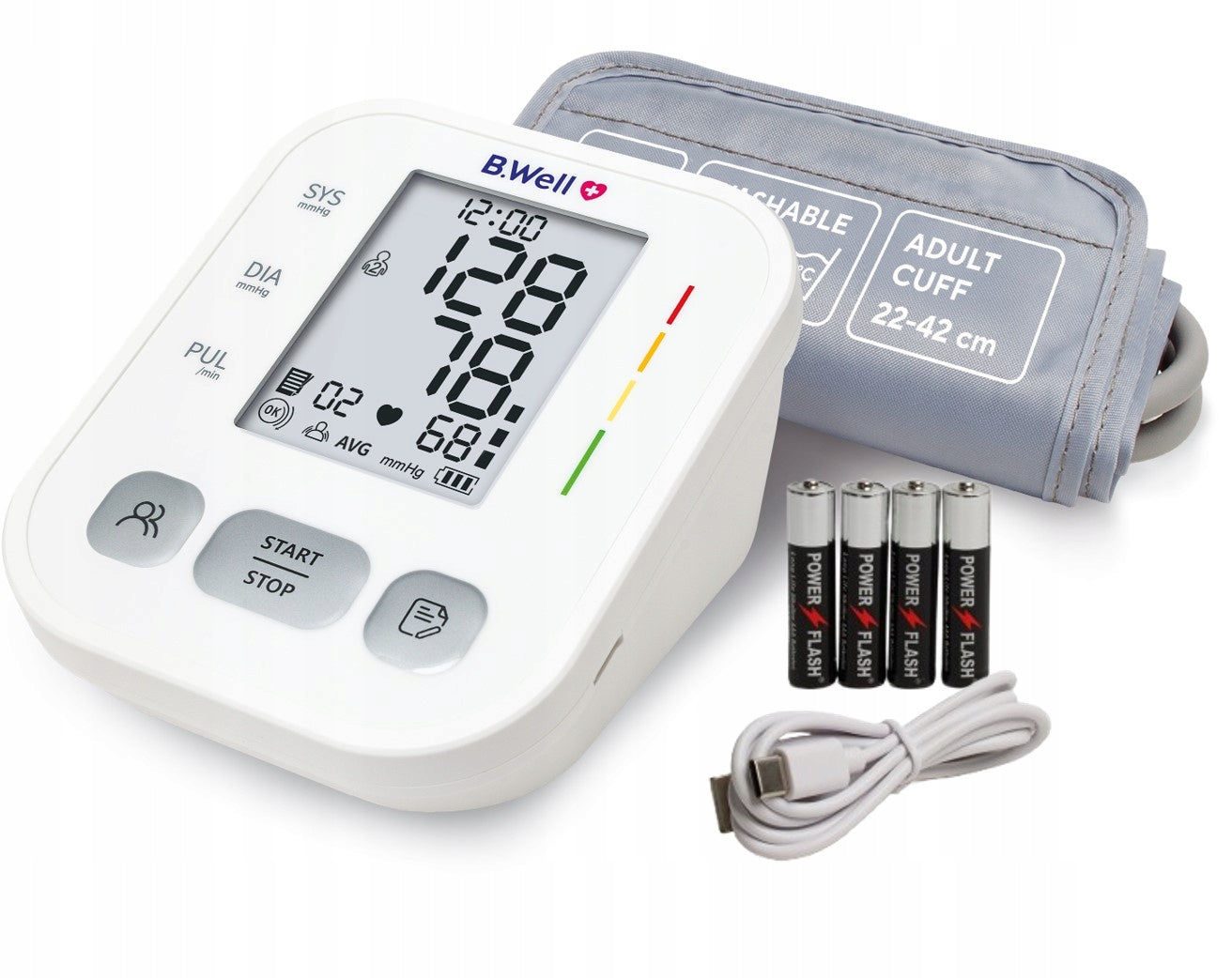 SHOULDER BLOOD PRESSURE MONITOR AUTOMATIC ARRHYTHMIA LARGE CUFF PRO-25 B.WELL Packaging status original