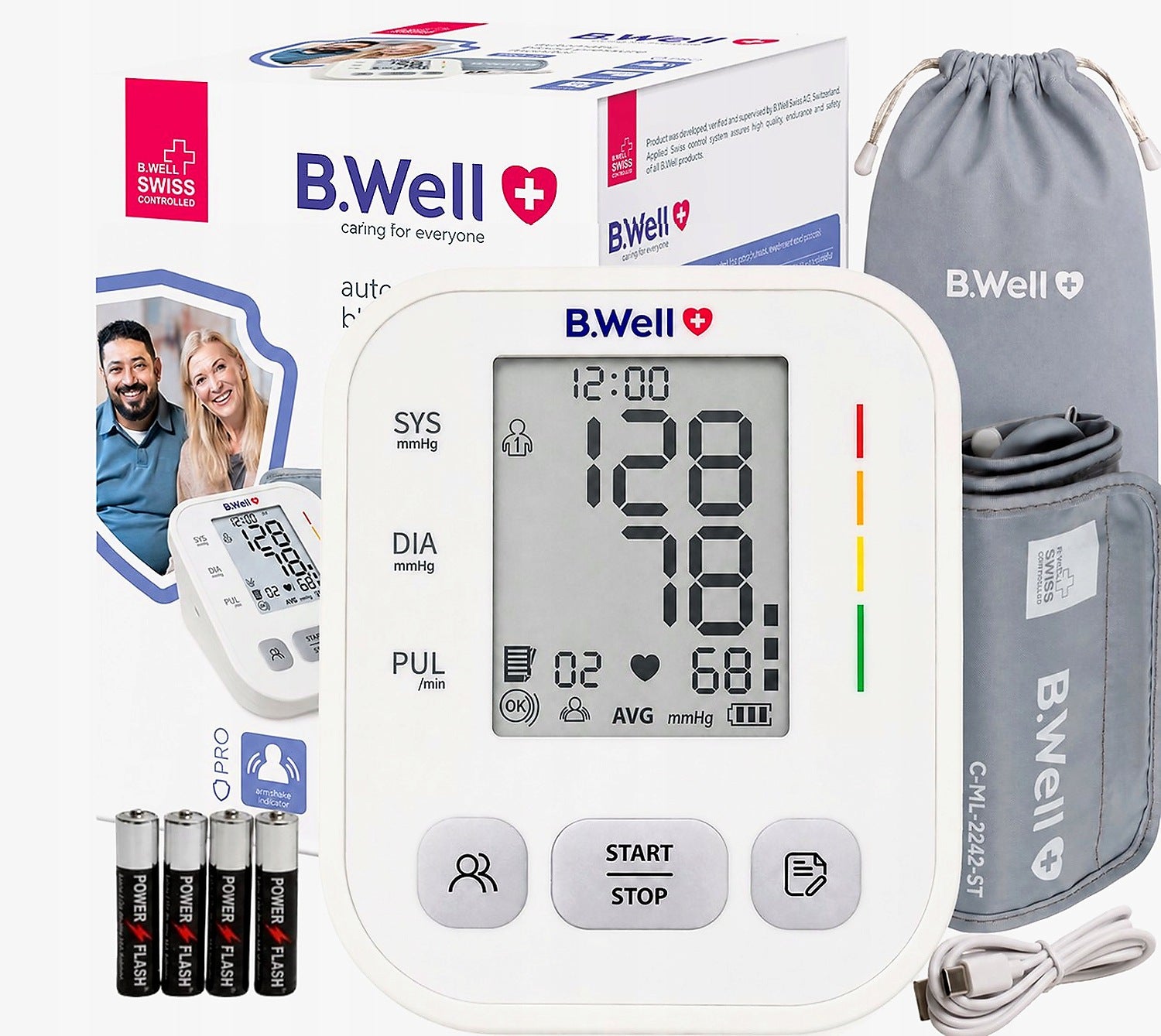 SHOULDER BLOOD PRESSURE MONITOR AUTOMATIC ARRHYTHMIA LARGE CUFF PRO-25 B.WELL