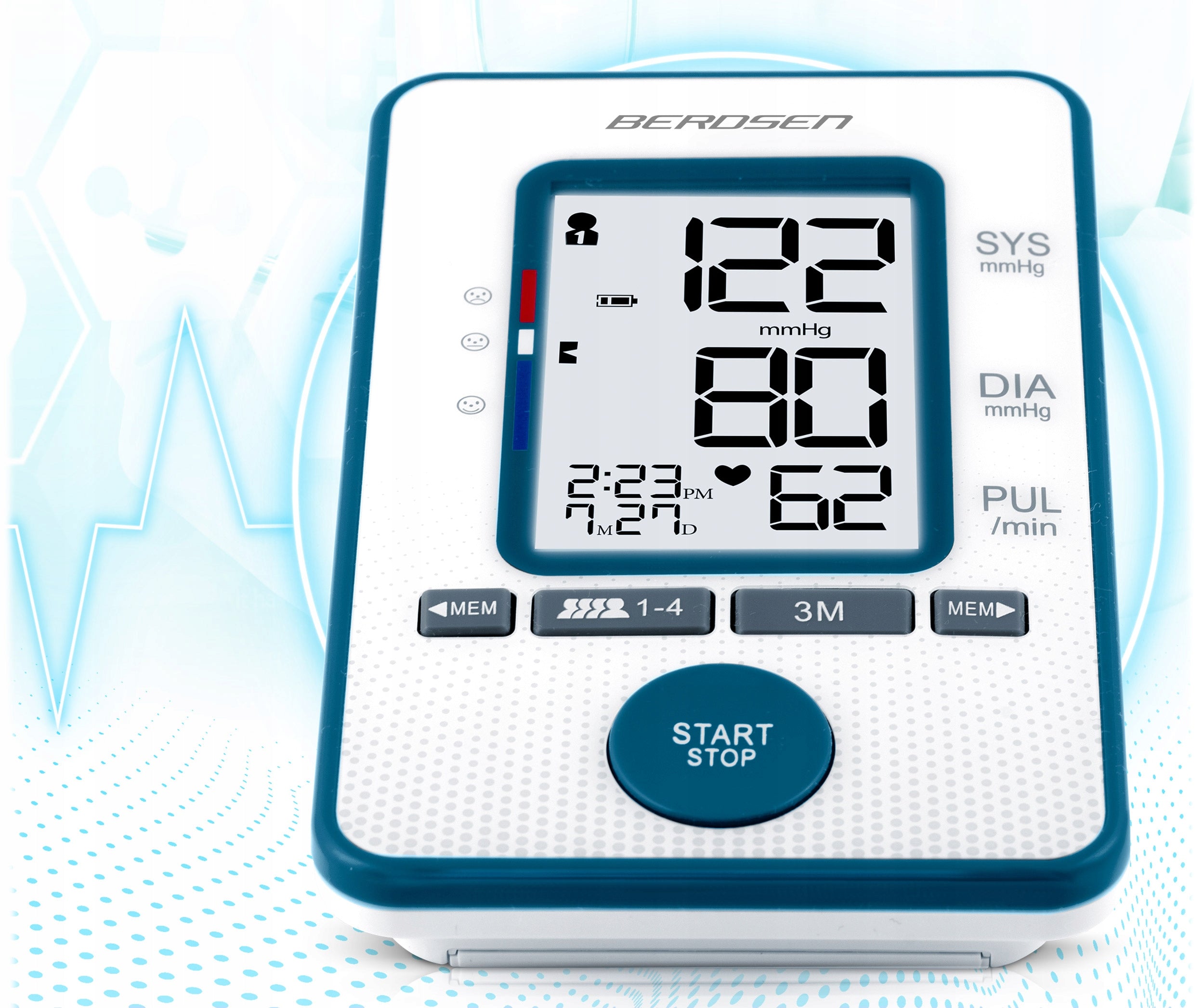 SHOULDER BLOOD PRESSURE MONITOR BACKLIT SCREEN CASE SLEEVE 22-42 Packaging status original