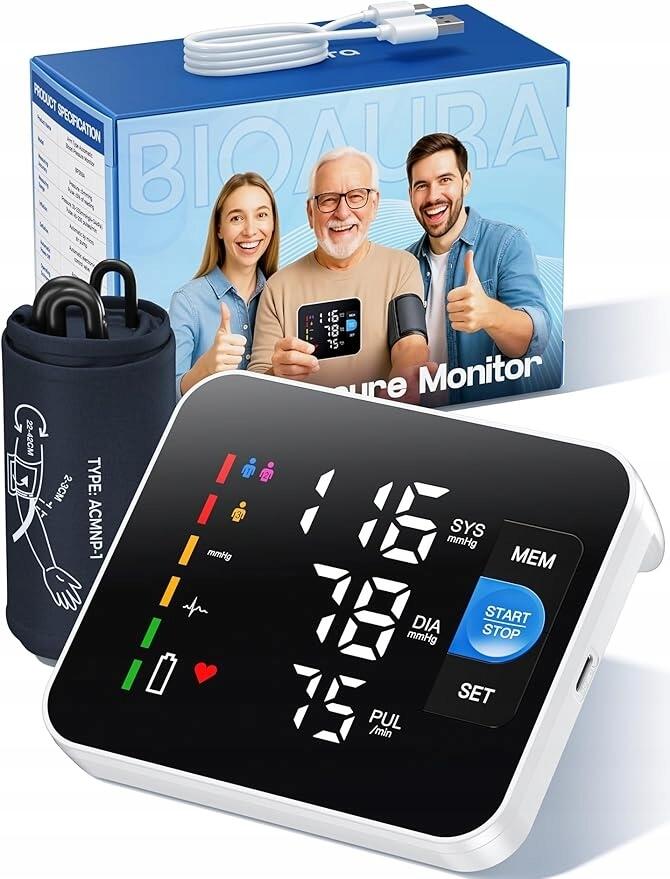 SHOULDER BLOOD PRESSURE MONITOR ELECTRONIC LCD DISPLAY