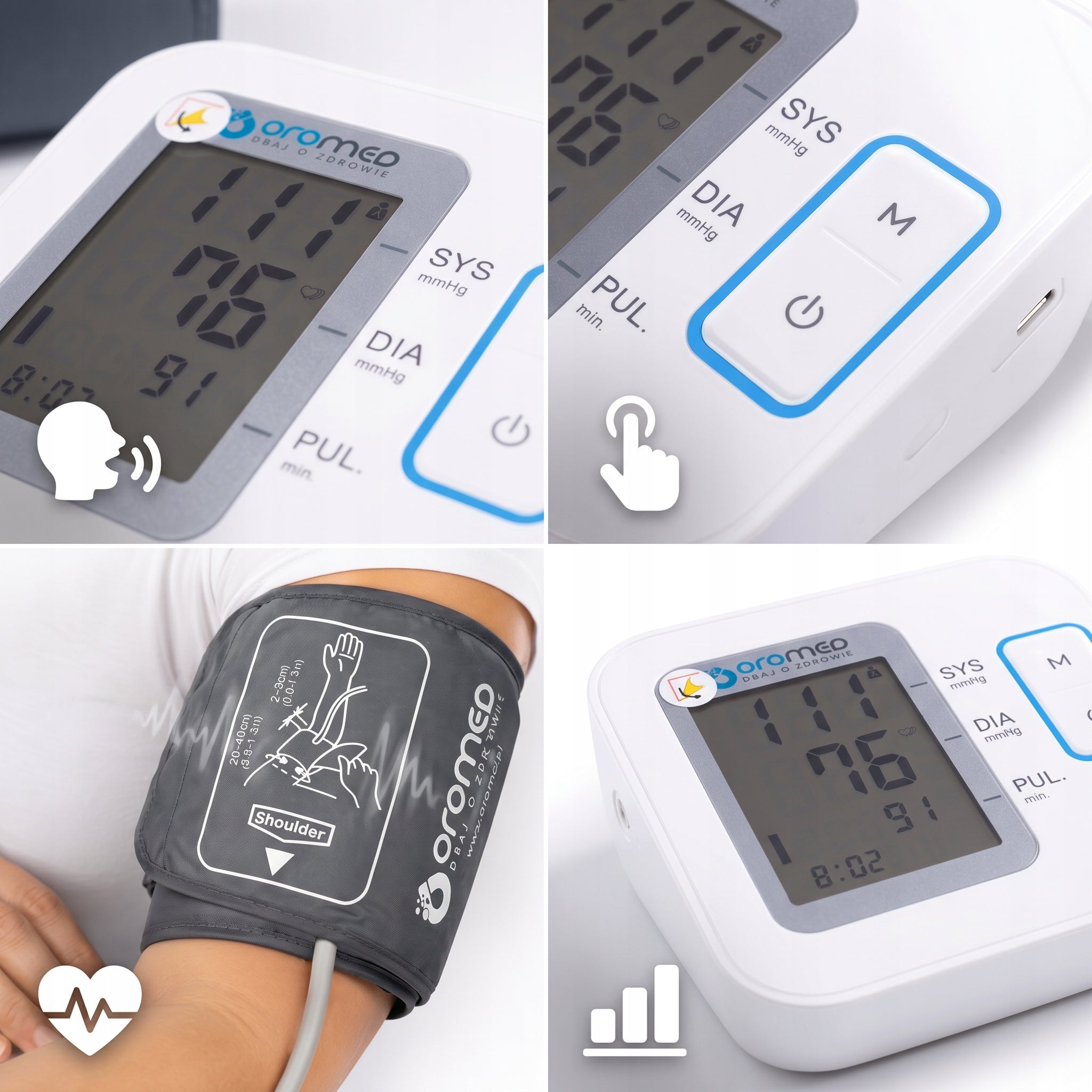 SHOULDER BLOOD PRESSURE MONITOR ELECTRONIC TALKING CUFF 22-42 2x60 N2-VOICE Packaging status original