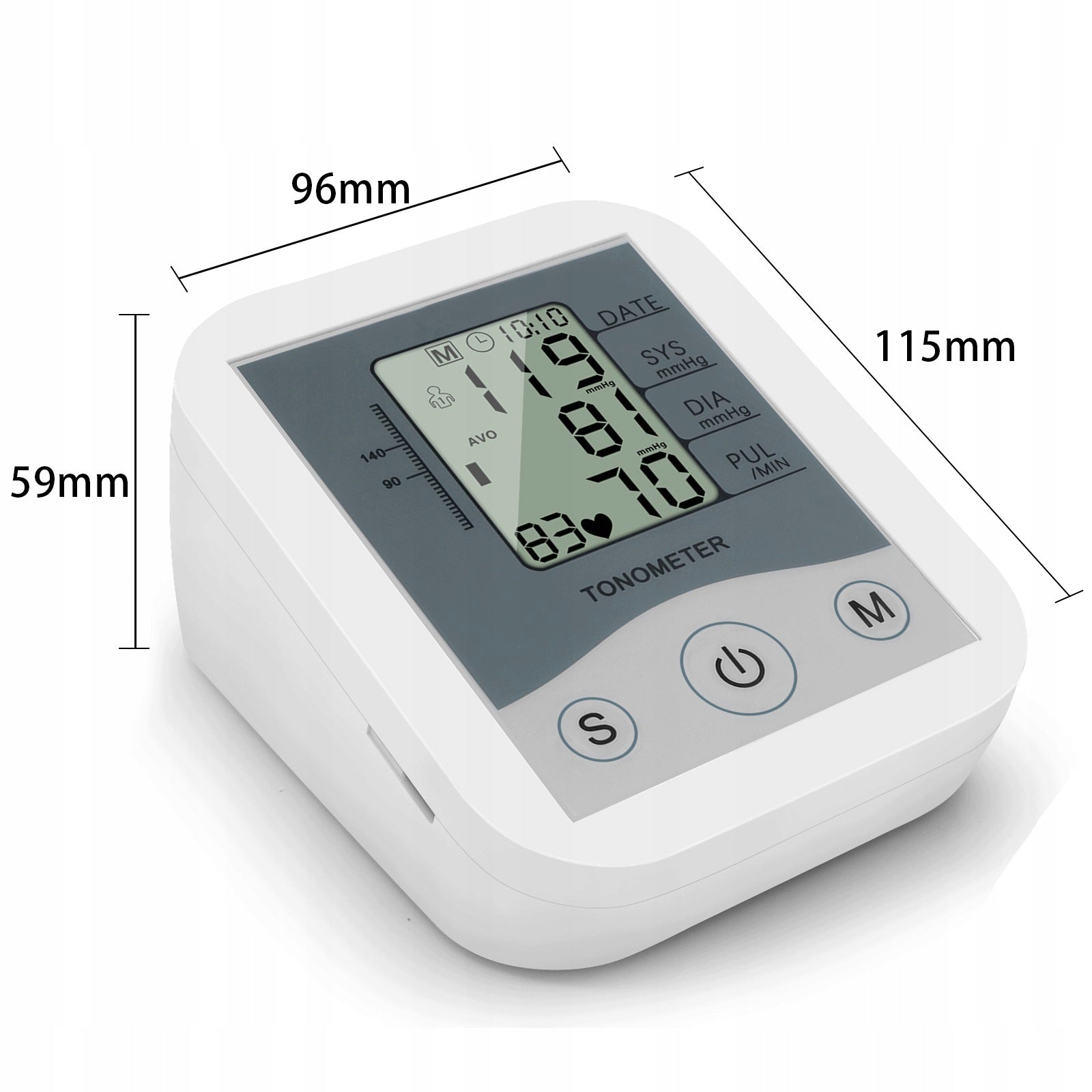 SHOULDER BLOOD PRESSURE MONITOR LCD SET FOR ARM CIRCUMFERENCE 22-32 CM 5V Medical device no