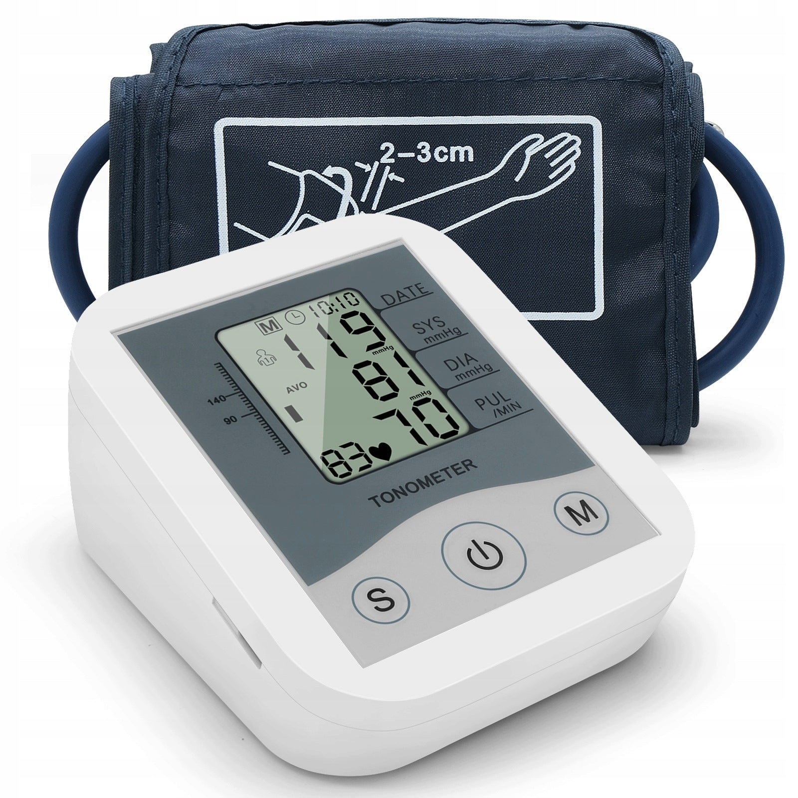 SHOULDER BLOOD PRESSURE MONITOR LCD SET FOR ARM CIRCUMFERENCE 22-32 CM 5V