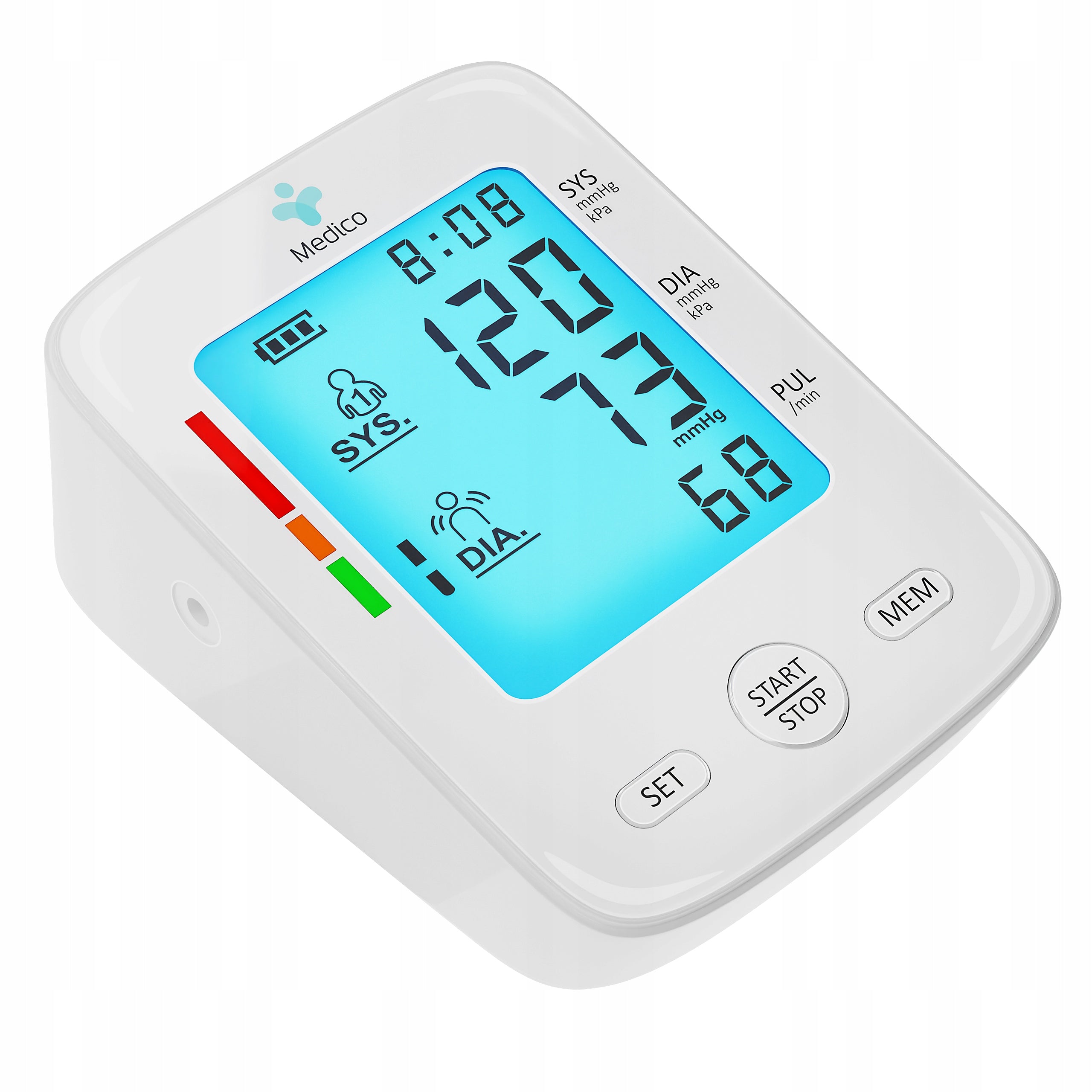 SHOULDER BLOOD PRESSURE MONITOR MEDICO ARRHYTHMIA, CONVENIENT, USB, FREEBIE Packaging status original