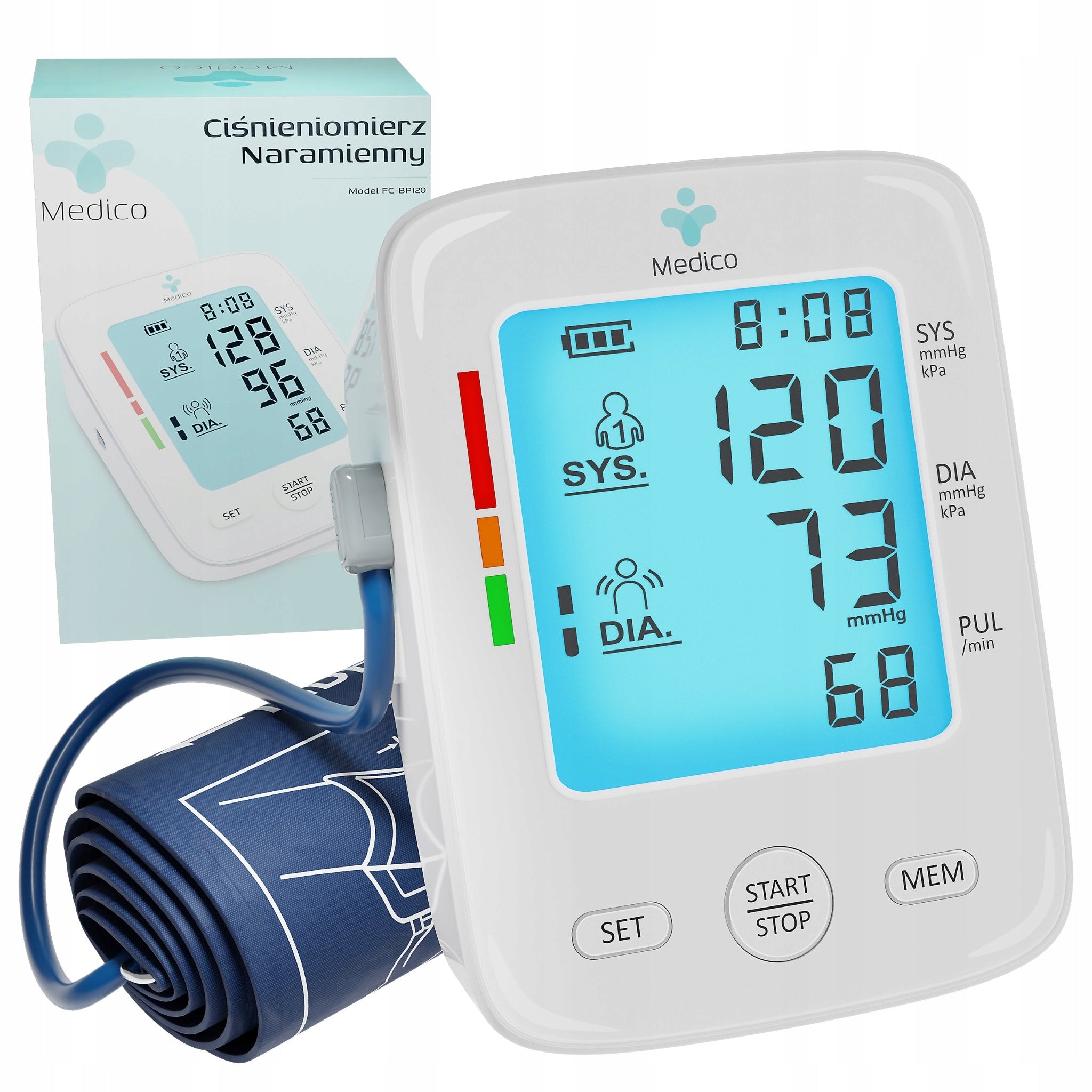 SHOULDER BLOOD PRESSURE MONITOR MEDICO ARRHYTHMIA, CONVENIENT, USB, FREEBIE