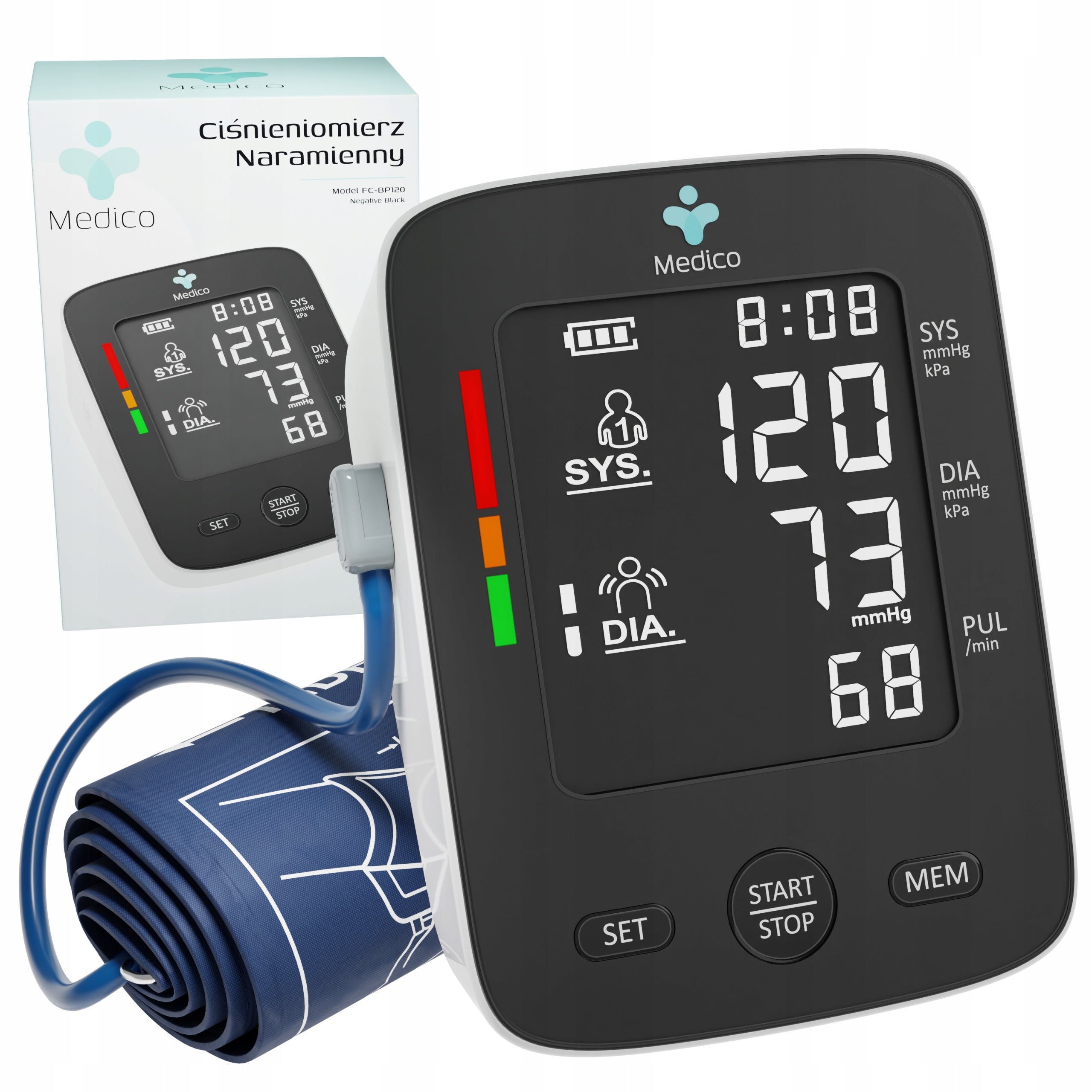 SHOULDER BLOOD PRESSURE MONITOR MEDICO NEGATIVE ARRHYTHMIA, USB, FREEBIE