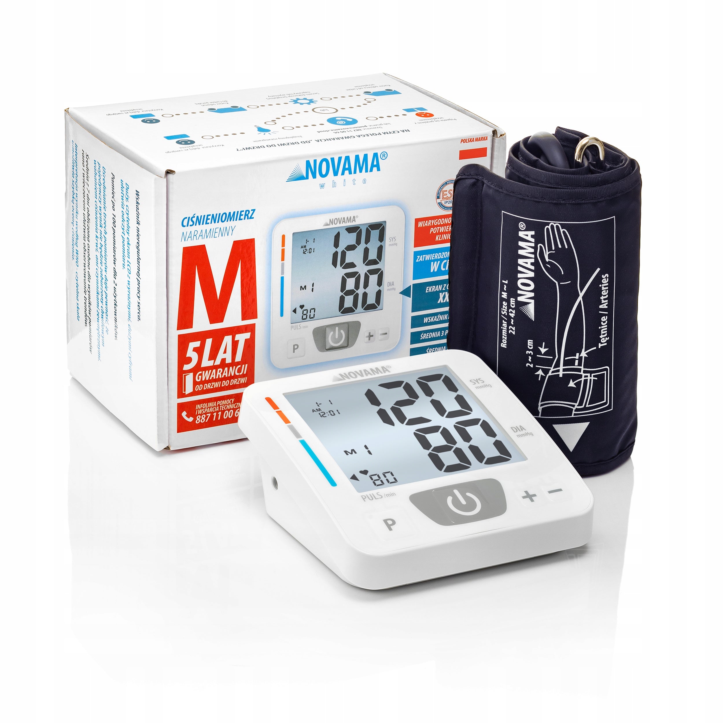 SHOULDER BLOOD PRESSURE MONITOR NOVAMA WHITE M ARRHYTHMIA