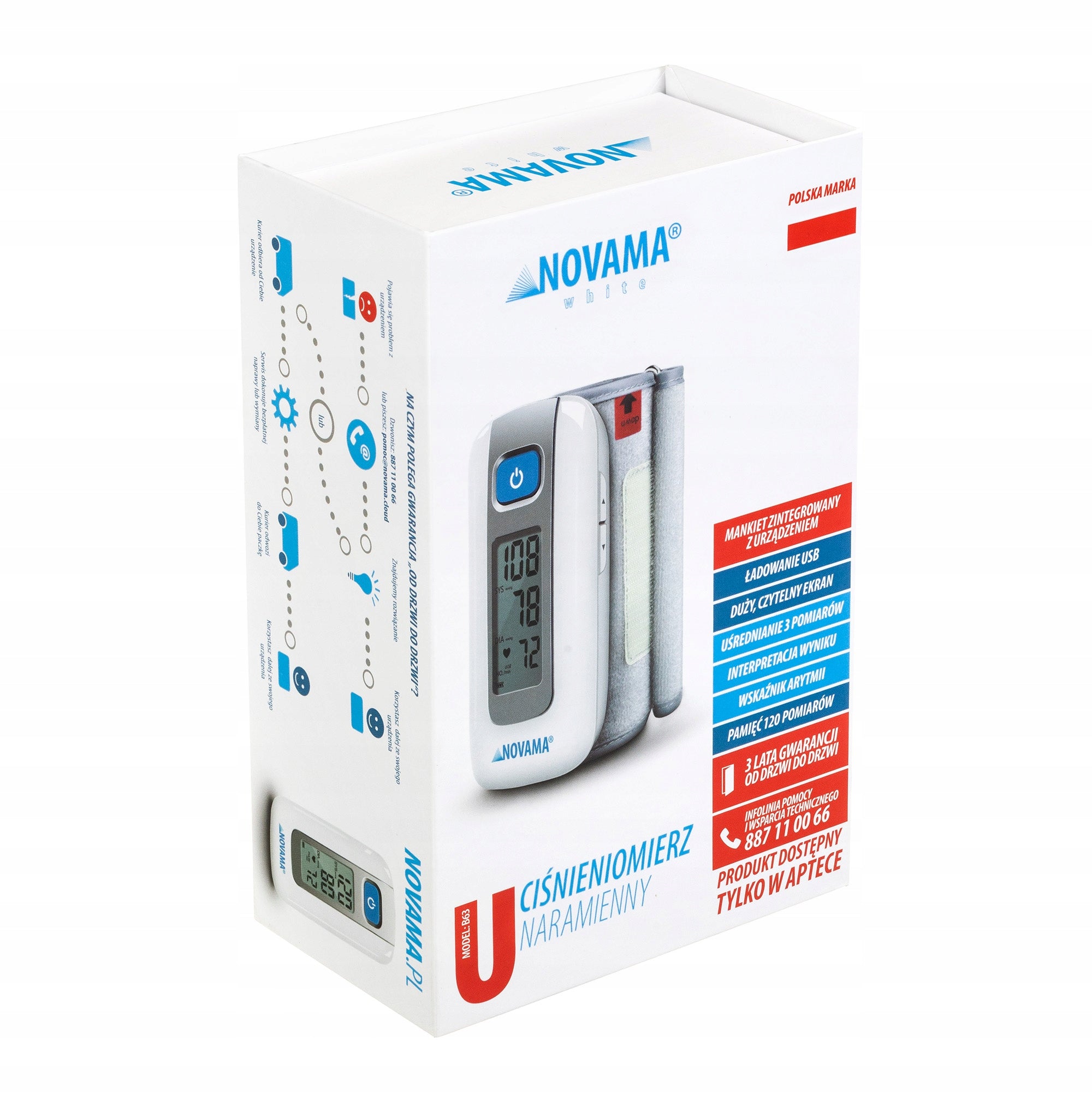 SHOULDER BLOOD PRESSURE MONITOR NOVAMA WHITE U Medical device type medical device or in-vitro diagnostic medical device
