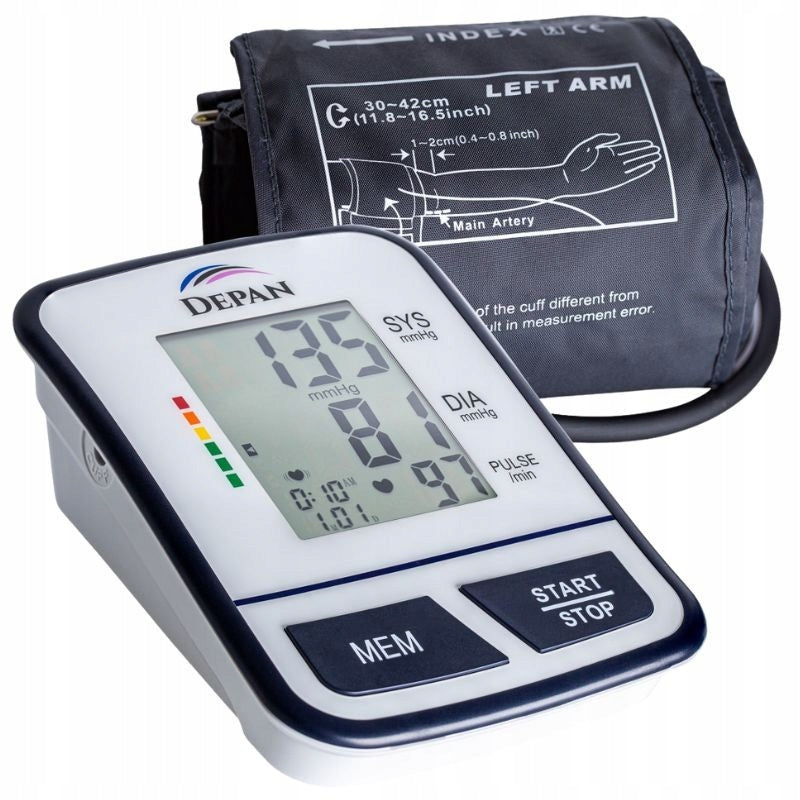 SHOULDER BLOOD PRESSURE MONITOR WITH BATTERY CASE ARRHYTHMIA RECORDING 120 MEASUREMENTS