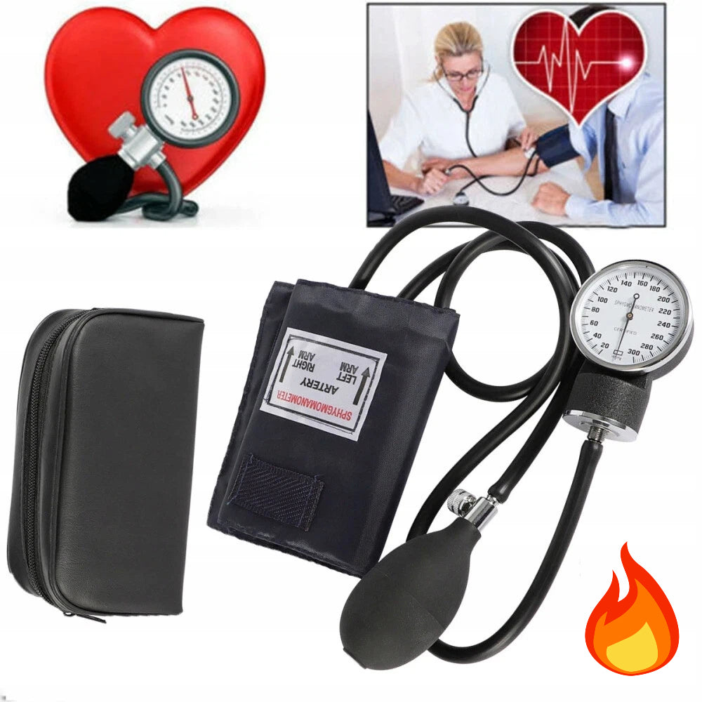 SHOULDER CLOCK BLOOD PRESSURE MONITOR MECHANICAL STETHOSCOPE PORTABLE CASE Medical device no