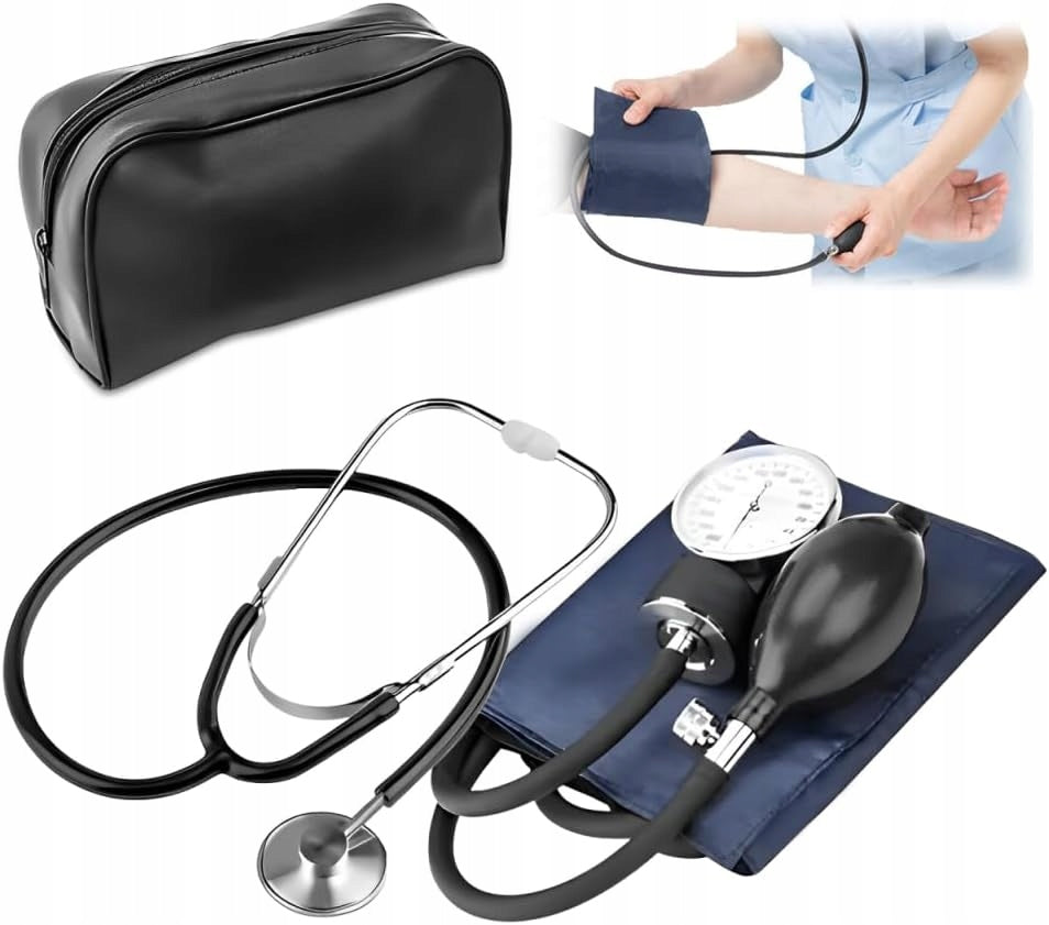 SHOULDER CLOCK BLOOD PRESSURE MONITOR MECHANICAL STETHOSCOPE PORTABLE CASE