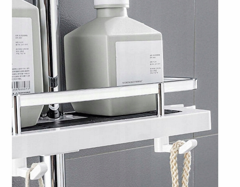 SHOWER BATHROOM SHELF FOR SHOWER ROD SUSPENDED Manufacturer code PÓŁKA BEZ WIERCENIA POD PRYSZNIC