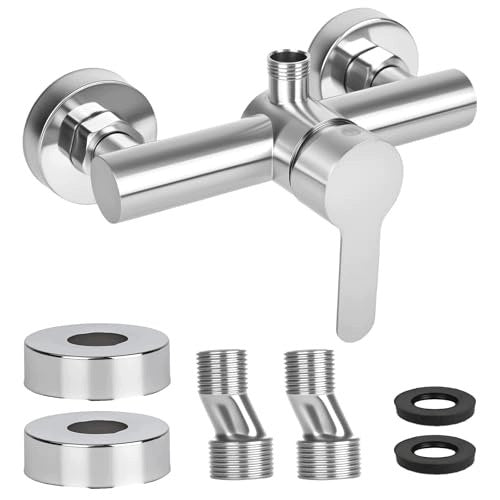 SHOWER FAUCET WALL SINGLE LEVER MIXER BRASS STEEL Brand no brand