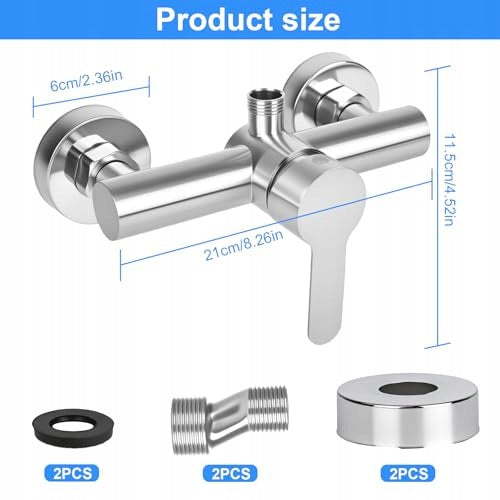 SHOWER FAUCET WALL SINGLE LEVER MIXER BRASS STEEL Manufacturer code Producent niezależny