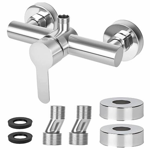 SHOWER FAUCET WALL SINGLE LEVER MIXER BRASS STEEL