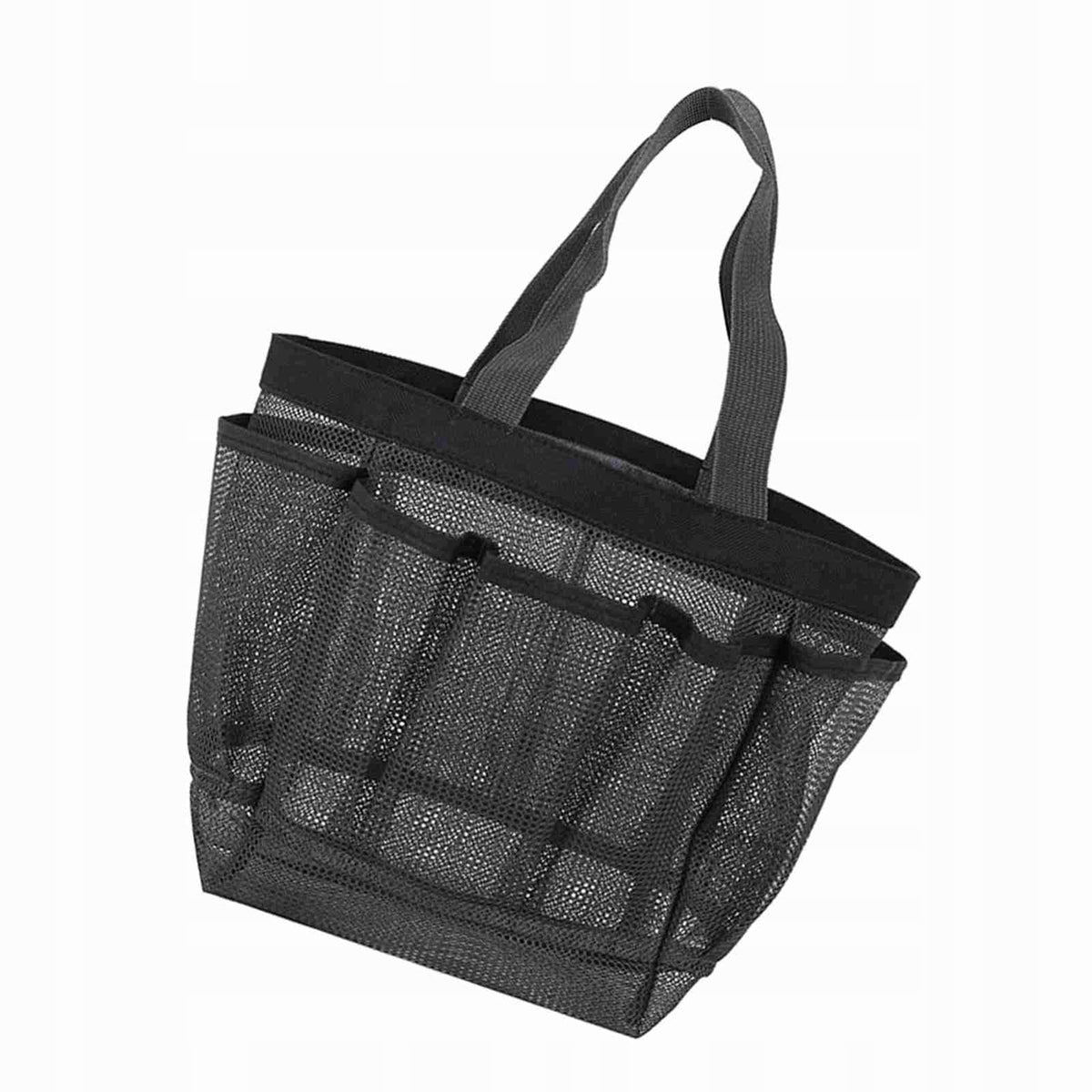 SHOWER MESH BAG, HANGING ORGANIZER FOR COSMETICS, COSMETIC BAG Color black