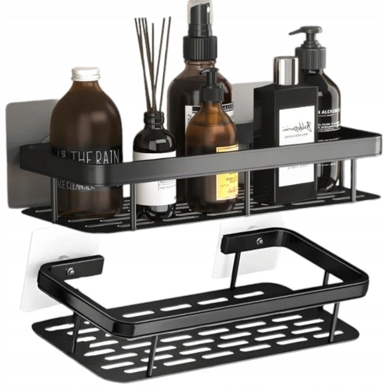 SHOWER SHELF HANGING BATHROOM SELF ADHESIVE COSMETICS ORGANIZER