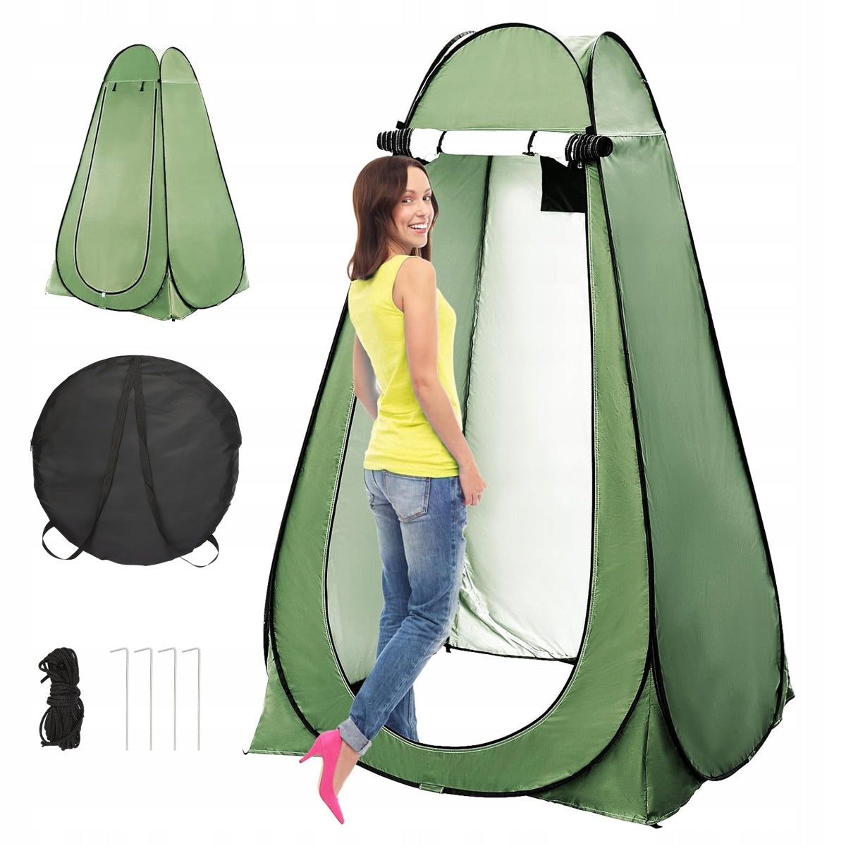 SHOWER TENT CHANGING ROOM TOILET PORTABLE BEACH CAMPING Maximum inner height 190 cm