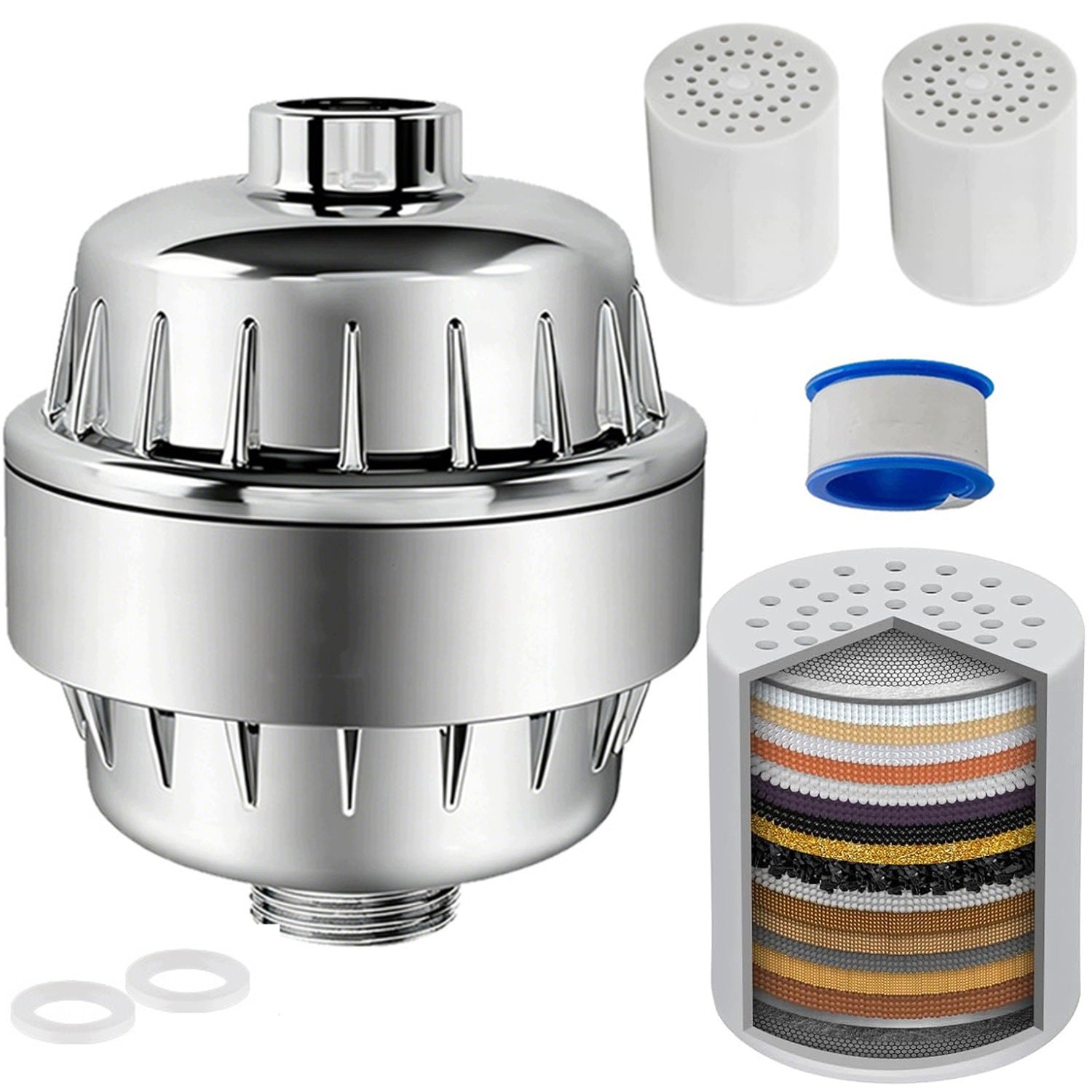 SHOWER WATER FILTER BATHTUB FAUCET G1/2 SOFT WATER