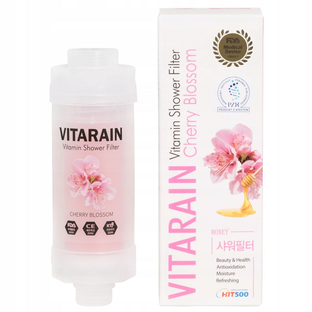 SHOWER WATER FILTER WITH VITAMIN C VITARAIN Cherry blossom MADE IN KOREA Packaging status original