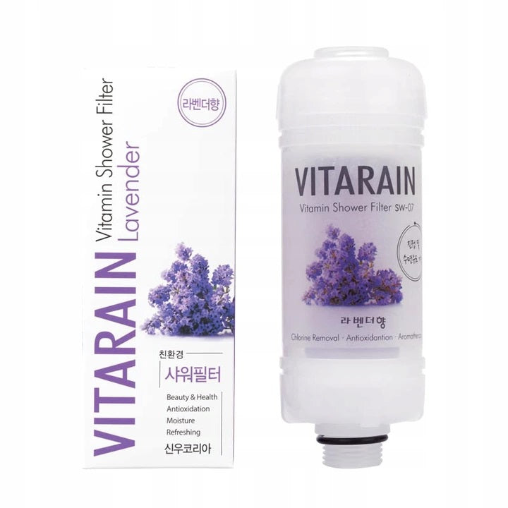 SHOWER WATER FILTER WITH VITAMIN C VITARAIN LAVENDER MADE IN KOREA Packaging status original