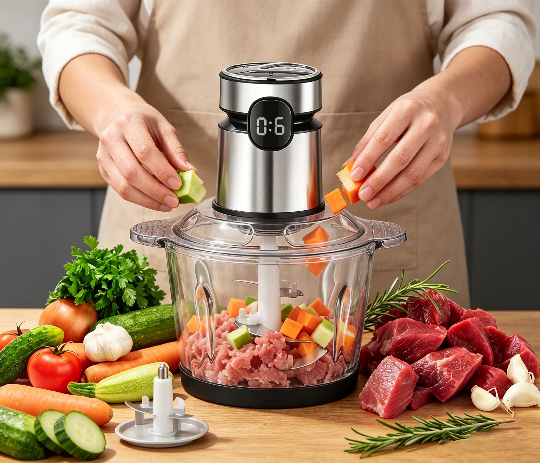 SHREDDER ELECTRIC SHREDDER FOR FRUIT MEAT VEGETABLES MALAXER 500W Packaging status original