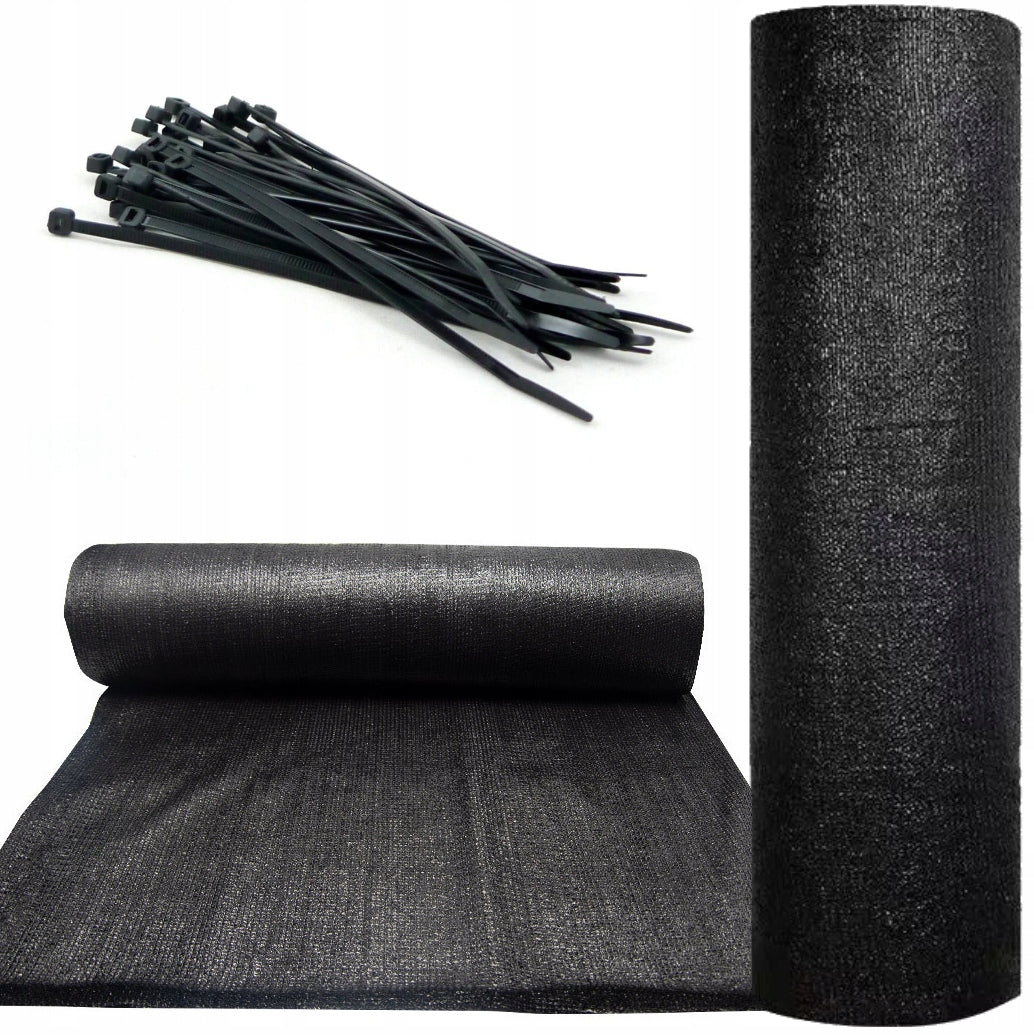 Schattiernetz JohnGreen für Garten und Zäune, grau, 120g/m²1,5x50 m 