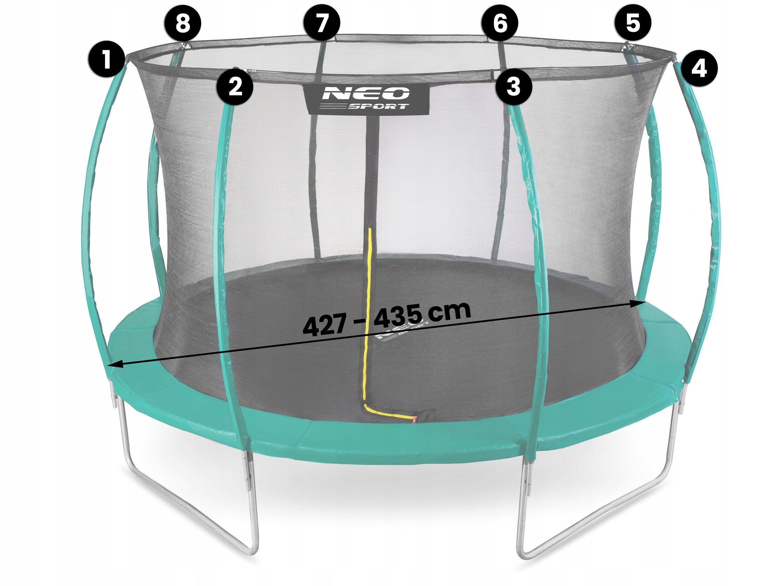 Innennetz für Neo-Sport-Trampolin, 435 cm 