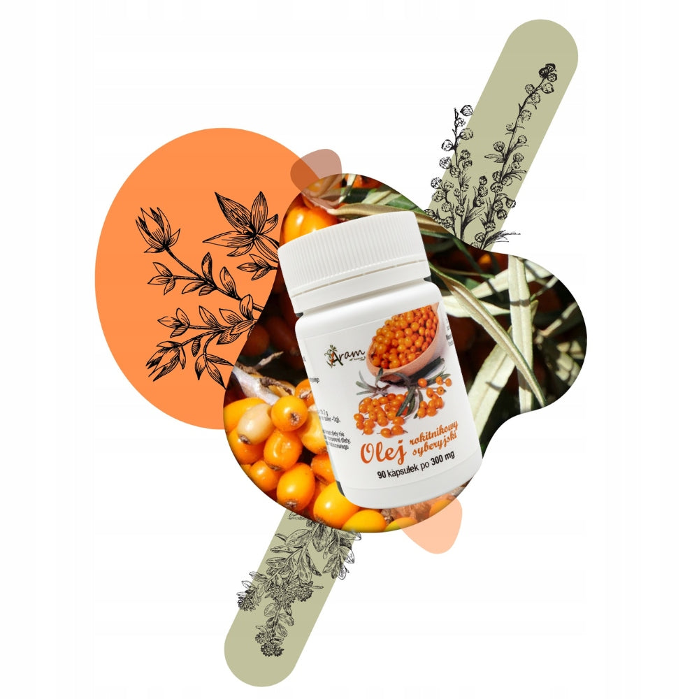 SIBERIAN SEA BUCKTHORN SEA BUCKTHORN OIL ARAM NATURA 300 mg 90 caps Manufacturer code KF362/1