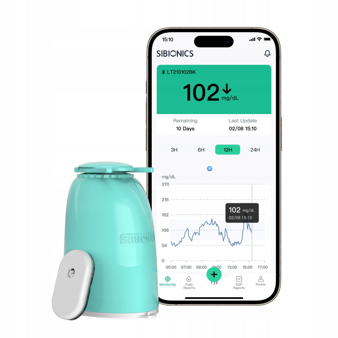 SIBIONICS GS1 (CGM), Continuous Glucose Monitoring System, 1 Pack Medical device yes