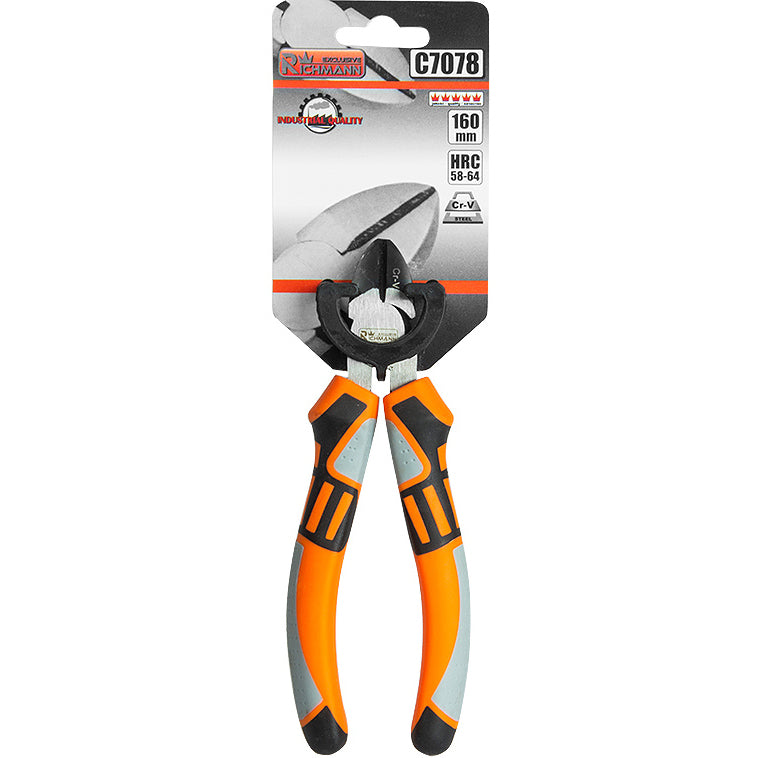 SIDE CUTTING PLIERS 160 MM NON-SLIP HANDLE STEEL SOLID STRONG Product weight with unit packaging 1 kg