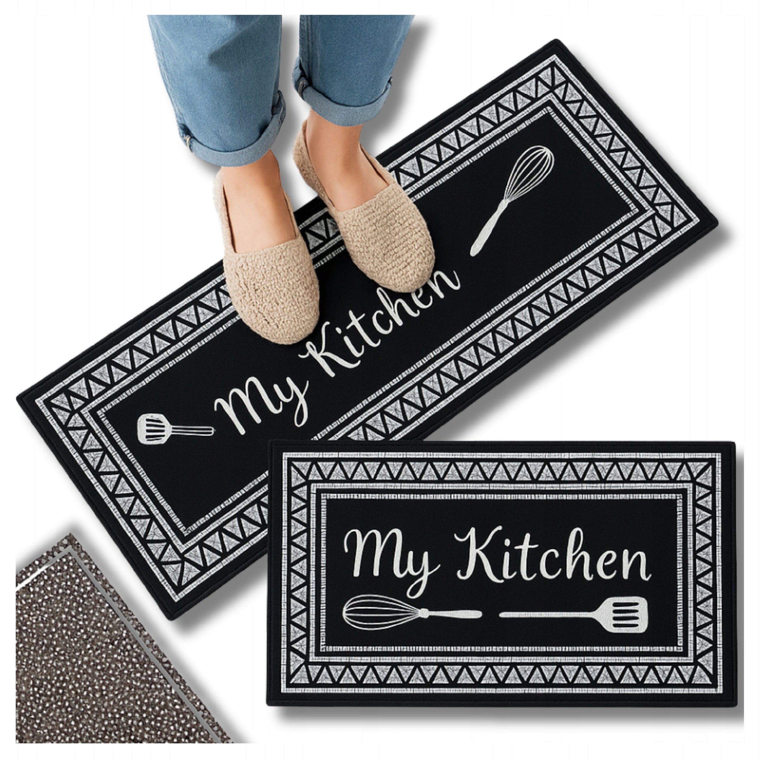 SIDEWALK FOR KITCHEN NON-SLIP CARPET SOFT KITCHEN RUG MAT 2 PCS