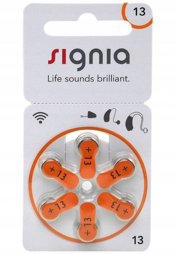 SIEMENS SIGNIA Hearing Aid Batteries 13 MF PR48 blister 6 pcs