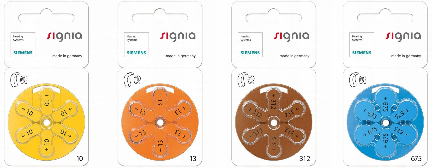 SIEMENS SIGNIA Hearing Aid Batteries 312 MF (PR41) 6 Pack Medical device no