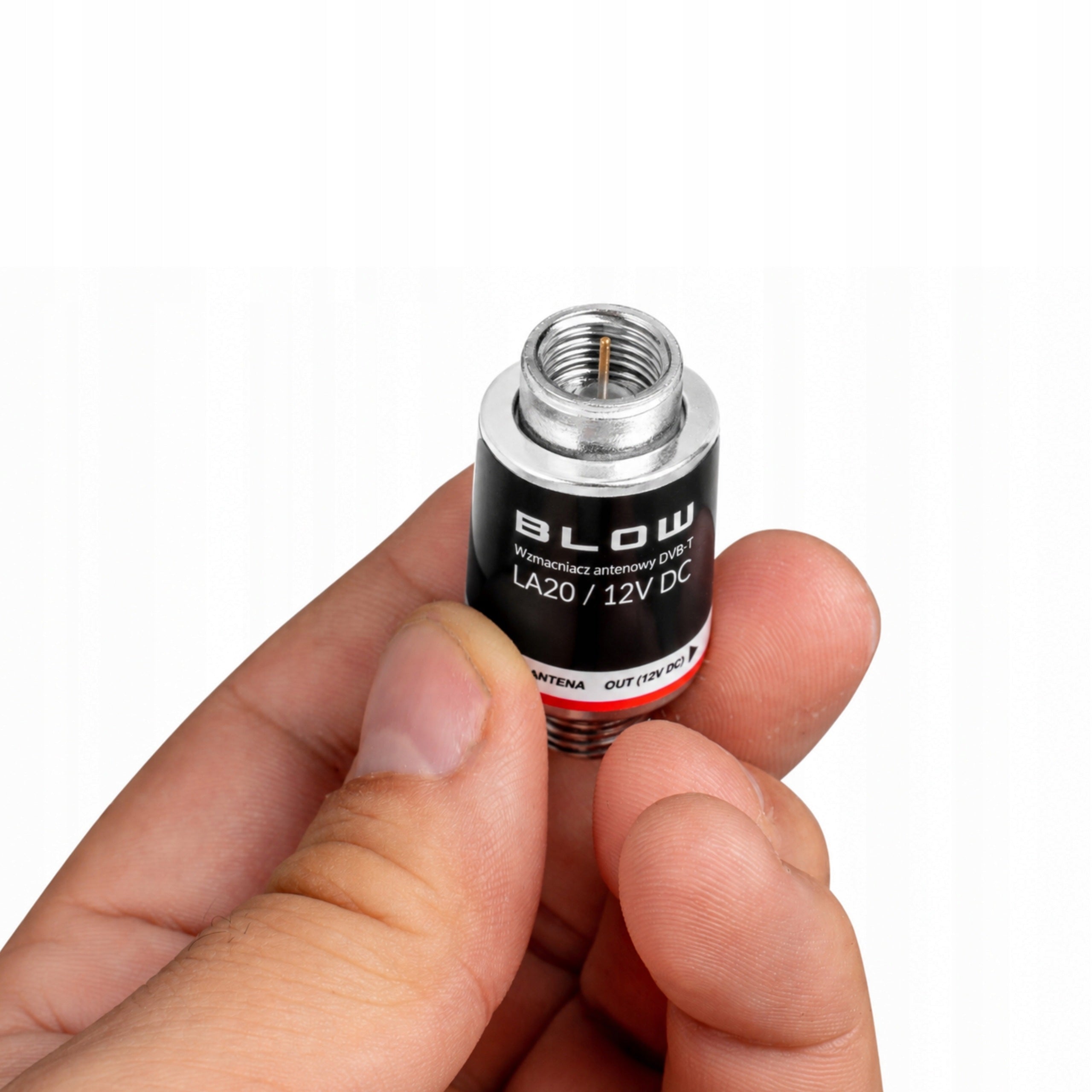SIGNAL AMPLIFIER 20 dB ANTENNA TERRESTRIAL TV DVB-T2 POWERFUL F 12V CONNECTOR Packaging status original