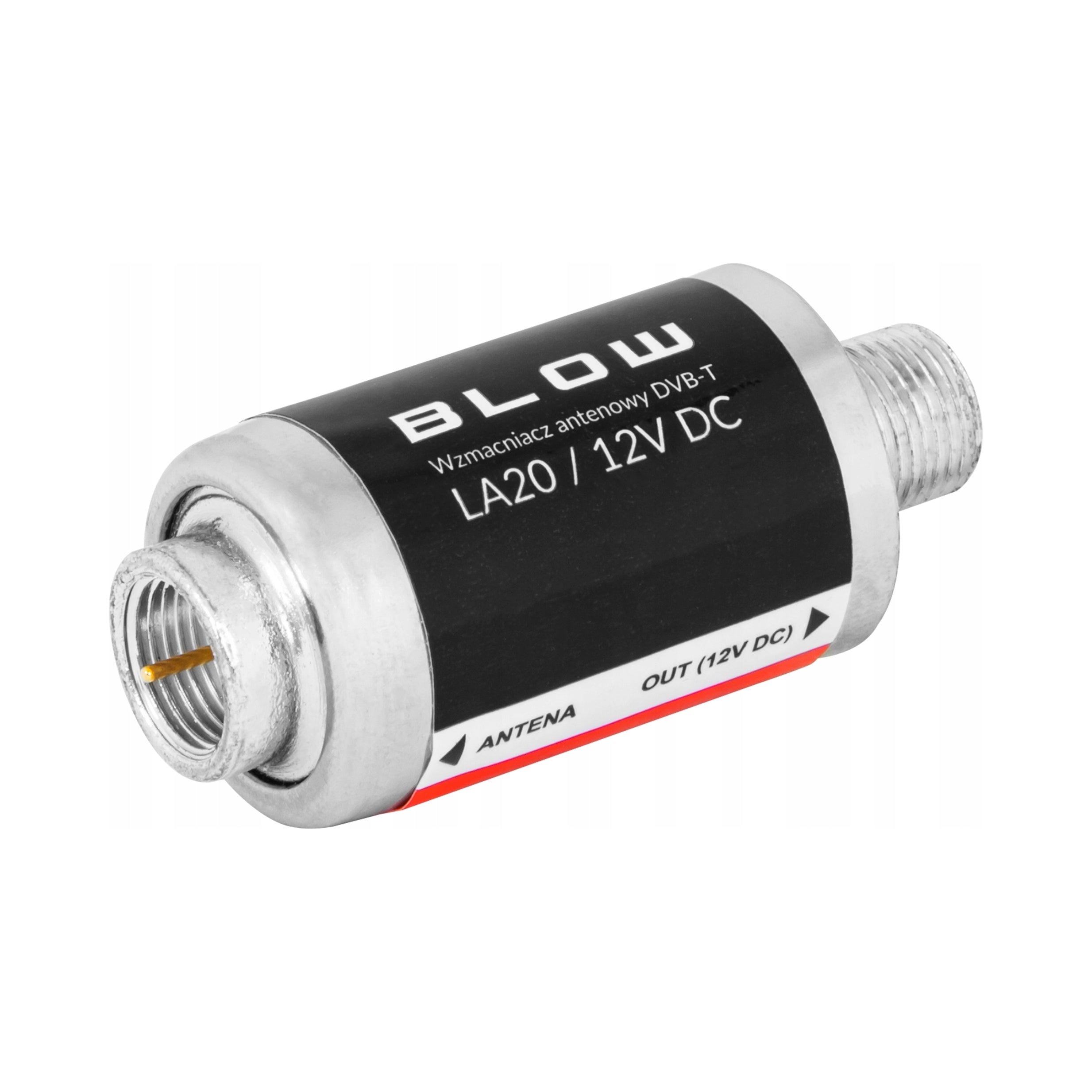 SIGNAL AMPLIFIER 20 dB ANTENNA TERRESTRIAL TV DVB-T2 POWERFUL F 12V CONNECTOR