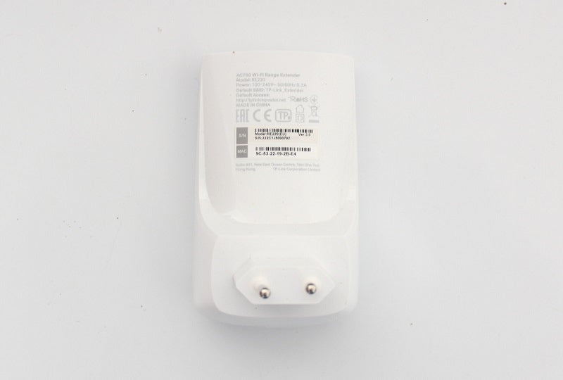 SIGNAL AMPLIFIER TP-LINK RE220 AC750 2,4/5 GHz Manufacturer code RE220