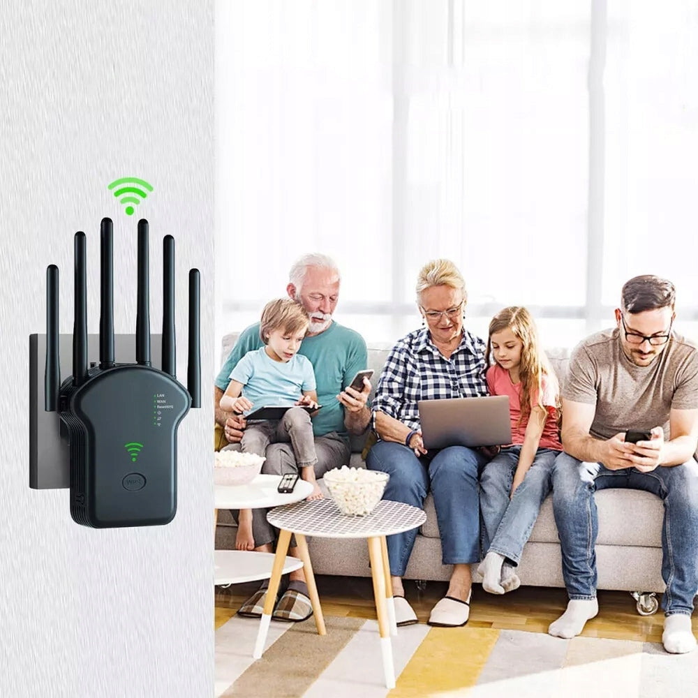 SIGNAL AMPLIFIER WiFi NETWORK REPEATER POWERFUL 1200Mb/s 2.4G+5GHz - 6 ANTENNAS Manufacturer Tenda