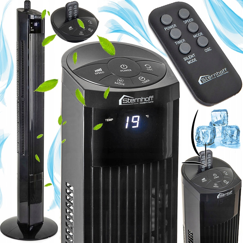 SILENT COLUMN FAN REMOTE CONTROL TOUCH PANEL TIMER HIGH 120CM