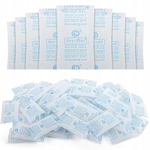 SILICA GEL DEHUMIDIFYING POUCHES 5G 60PCS FOR FOOD Silicone Format A1