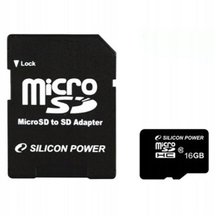 SILICON POWER | Flash Memory Card | 16 GB | microSDHC | Speed Class 1 Manufacturer code 00