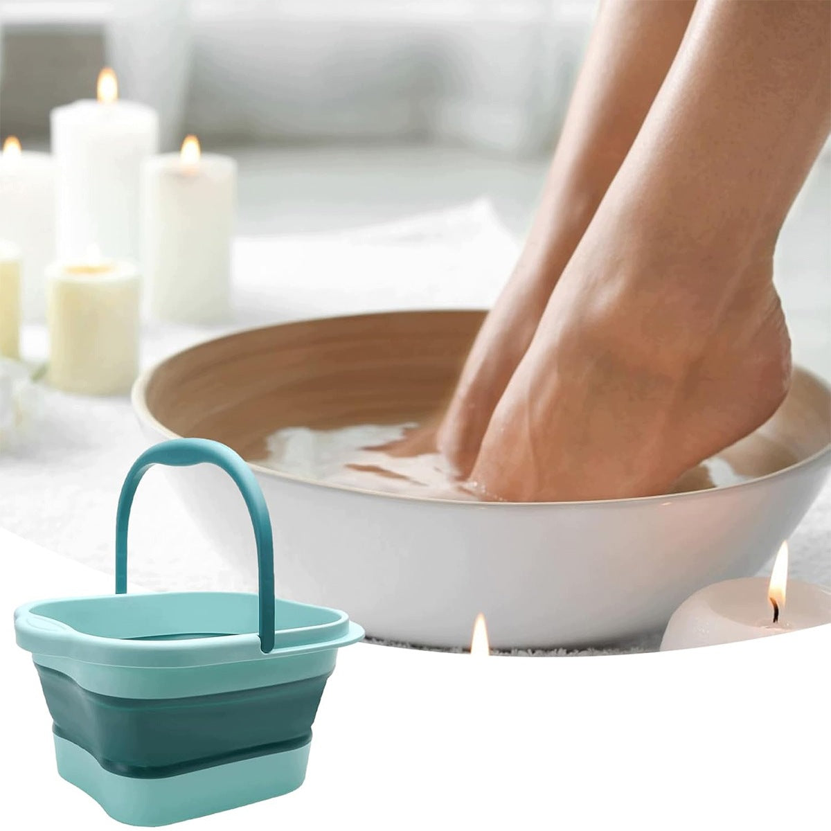 SILICONE BUCKET 2IN1 TRAVEL FOLDING BUCKET 15L FOLDING BOWL Brand no brand